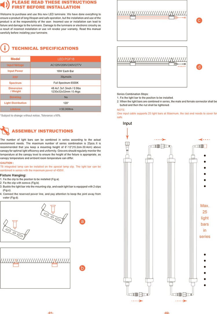  Nanolux LED T8 Bar 18 