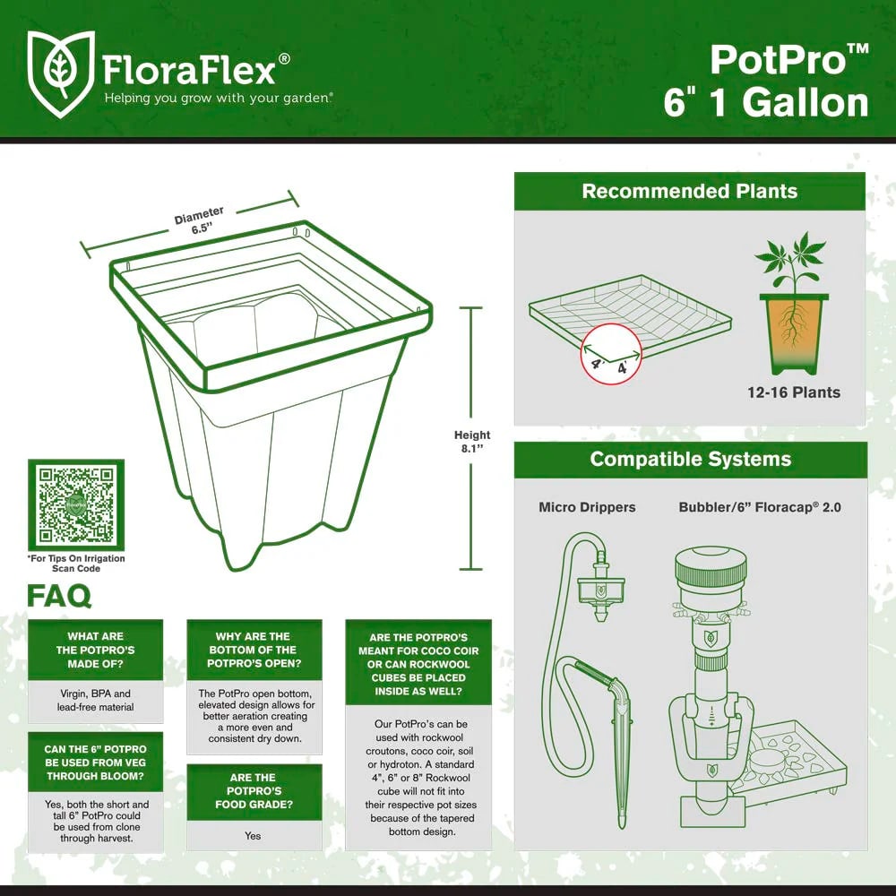 Описание высокого ведра FLORAFLEX POTPRO POT 3.7 л